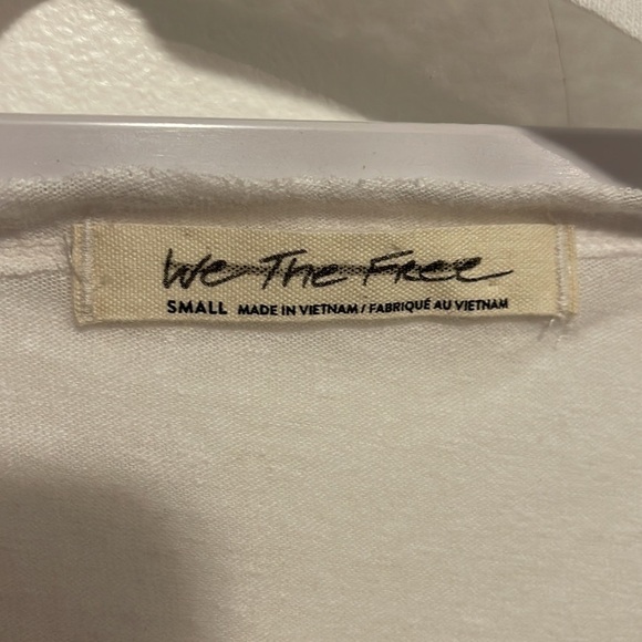 NEW We The Free FP white cutout short sleeve tshirt small - Picture 5 of 6